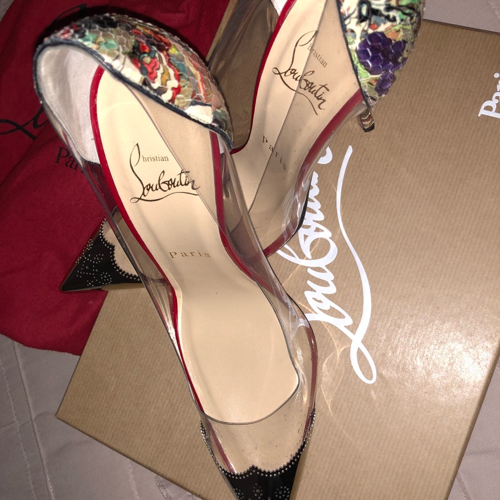 Christian Louboutin Djalouzi PVC Python Shoe - Picture 2 of 5